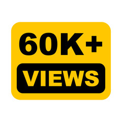 60K views on transparent background