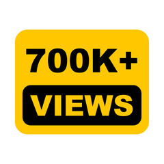 700K views on transparent background
