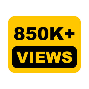 850K views on transparent background