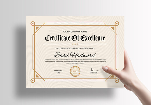 Cretificate Mockup With Generative AI