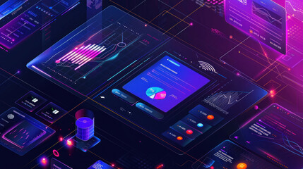 Fototapeta premium A digital platform showing real-time crowdfunding investment updates, tracking the success of various entrepreneurial projects.