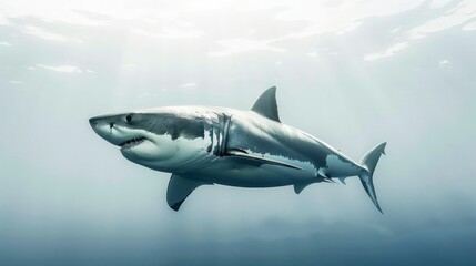 Obraz premium Great White Shark Underwater