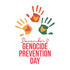 Obraz premium Genocide Prevention Day vector design template good for celebration usage. Genocide Prevention Day design. flat design. eps 10.
