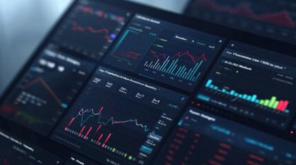 Obraz premium A digital platform where investors track the performance of their tech startup investments, highlighting growth metrics and market expansion.