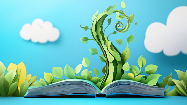 Pop-Up Fairy Tale Book with beanstalk , Jack and the Beanstalk