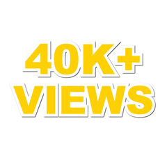 40K views on transparent background