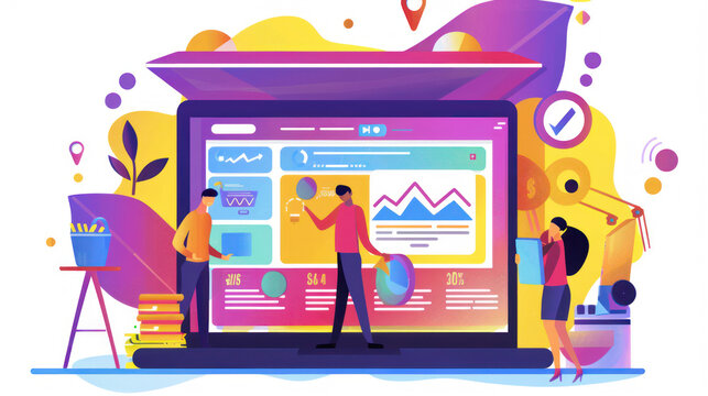 A digital strategy session for an e-commerce business, with participants analyzing competitors, market gaps, and new growth opportunities.