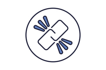Connection icon. Related to interaction. suitable for web site, app, user interfaces. flat line icon style