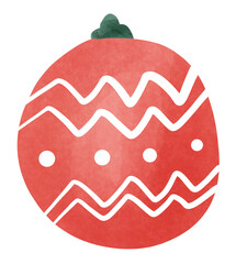 Christmas decoration ball, watercolor vintage painting, hand painted, no AI