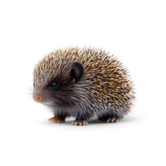Obraz premium Koyram Malayan Porcupine on White Background