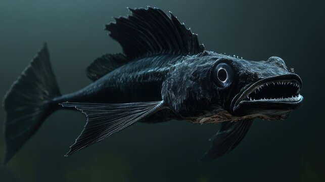The black scabbardfish is an Atlantic Ocean fish known for its unique appearance and habitat in deeper waters