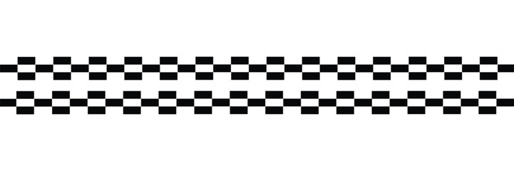 Black and white checkered rectangular frame. Square racing checkerboard pattern. Chessboard geometric pattern. Rally checkerboard pattern. Finish racing. vektor