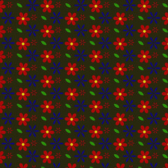 Abstract floral pattern bright colors, background vector illustration modern art design Seamless pattern set Simple design for of textile.