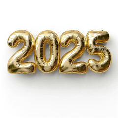 Obraz premium Gold 2025 Balloon Numbers