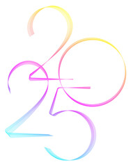 Obraz premium neon 2025 new year