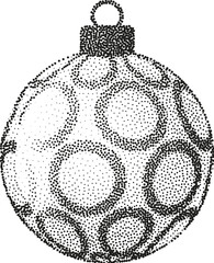 christmas ball stipple grain
