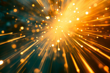 Abstract radial zoom surface of blurred multicolor dots