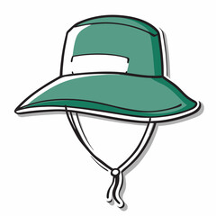 Sticker design with green bucket hat (14)