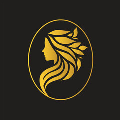 nature woman head logo