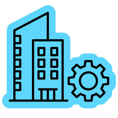 facility Management icon, home service