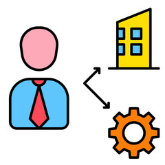 facility Management icon, home service