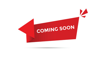 Coming soon button web banner templates. Vector Illustration 
