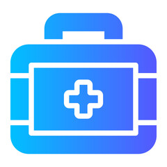 Obraz premium first aid kit gradient icon