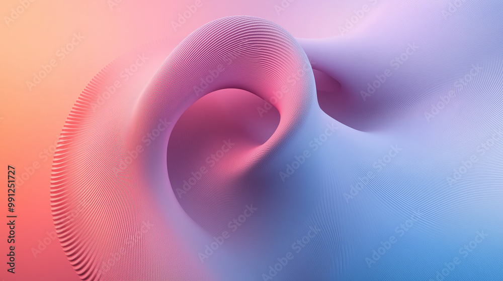 Poster Abstract swirl is flowing on gradient background