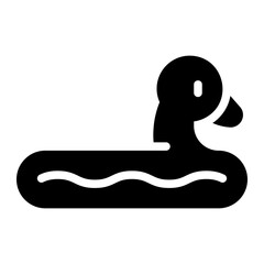 flamingo float glyph icon