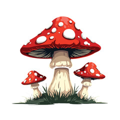 Mushroom Vector Illustration For T shirt Design