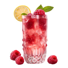 raspberry cocktail with mint