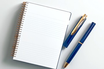 A clean workspace with a single notebook and pen, creating a clutter-free environment to boost productivity