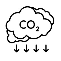 Carbon Dioxide emissions Icon, CO2