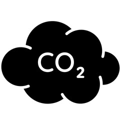 Carbon Dioxide emissions Icon, CO2