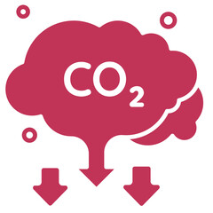Carbon Dioxide emissions Icon, CO2