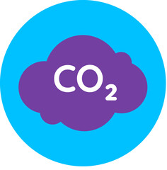 Carbon Dioxide emissions Icon, CO2