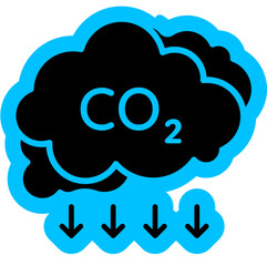 Carbon Dioxide emissions Icon, CO2