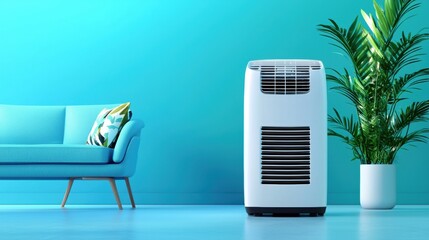 Modern Air Conditioner in Stylish Room Setting