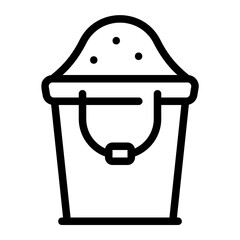 sand basket line icon