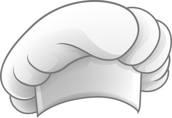A chefs hat or chef cap cartoon icon illustration