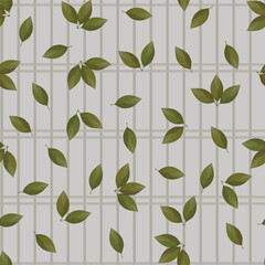 scattered leaves seamless pattern