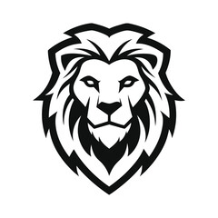 Lion head line art 