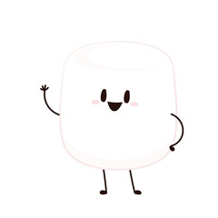 Marshmallow cartoon. marshmallow character design. Marshmallow vector.