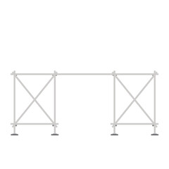 Scaffolding. Vector flat design aluminum prefabricated scaffolding isolated illustration white background.