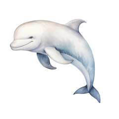 Fototapeta premium Dolphin illustration isolate on transparent background