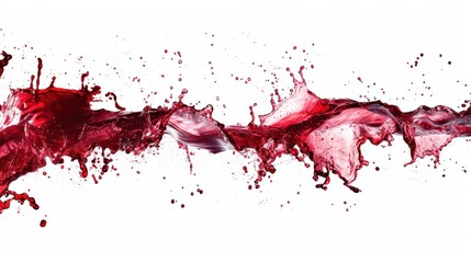 Naklejka premium Red wine splash texture over white background