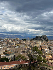 Naklejka premium view of the city of the city Greece Corfu