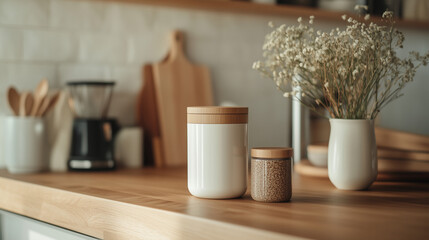 Minimalist Zero-Waste Kitchen with Sustainable Products and Plastic-Free Containers