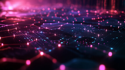 Futuristic Data Stream, Neon Digital Wave