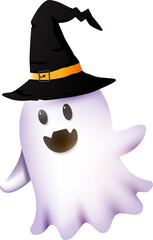 Cute spirit ghost Halloween decoration graphic design element, PNG file no background